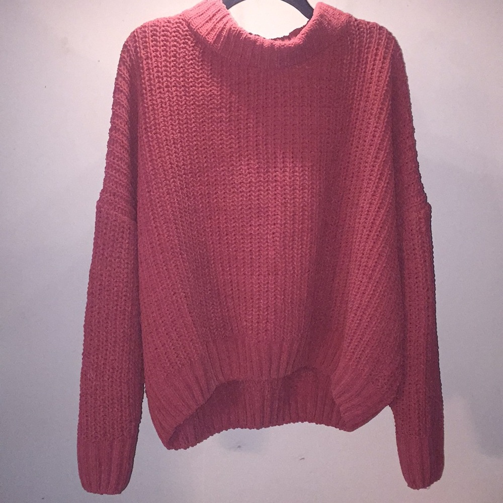 Oversized ribbed knit sweater
